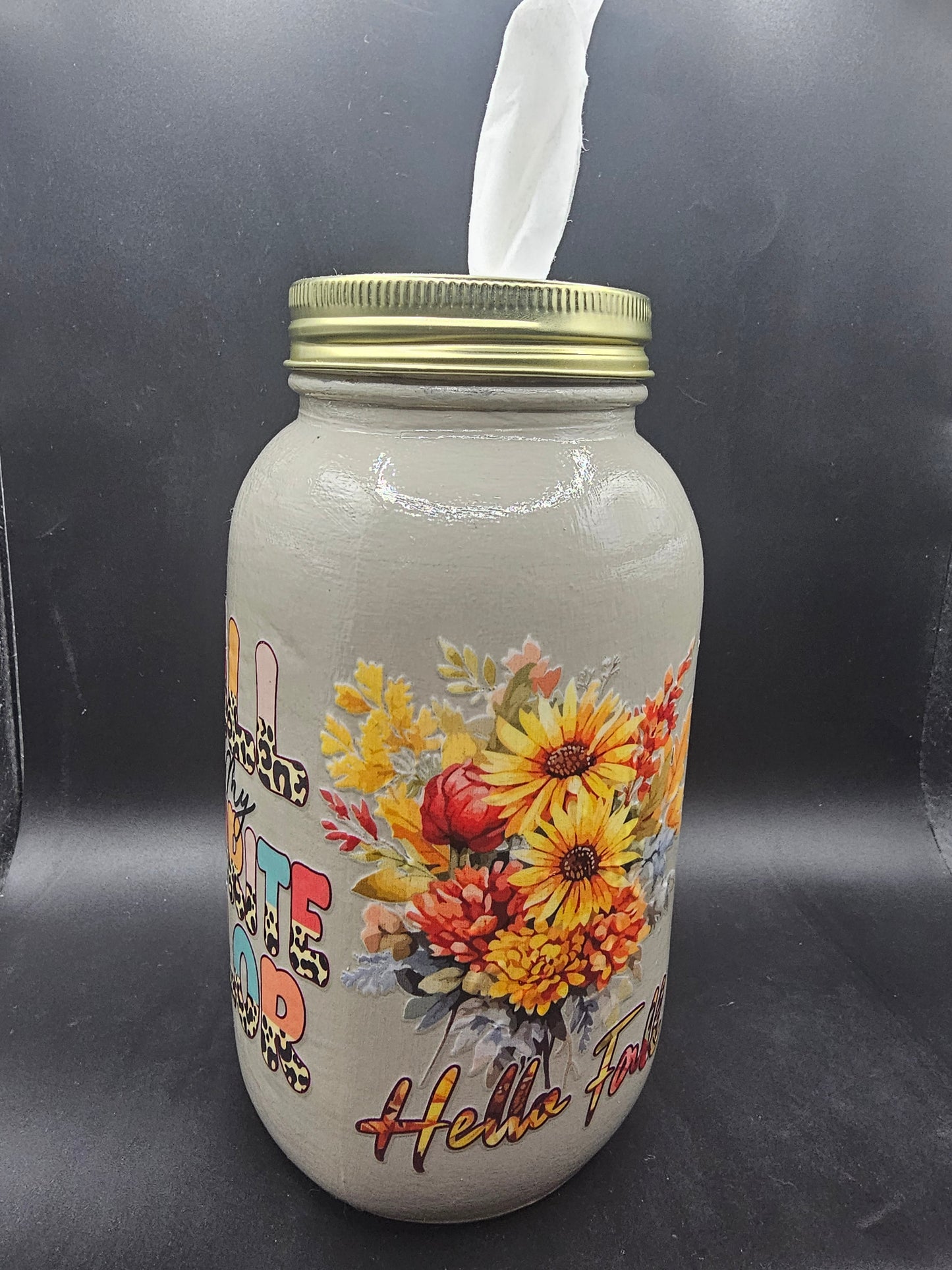 Thanksgiving Kleenex Jar