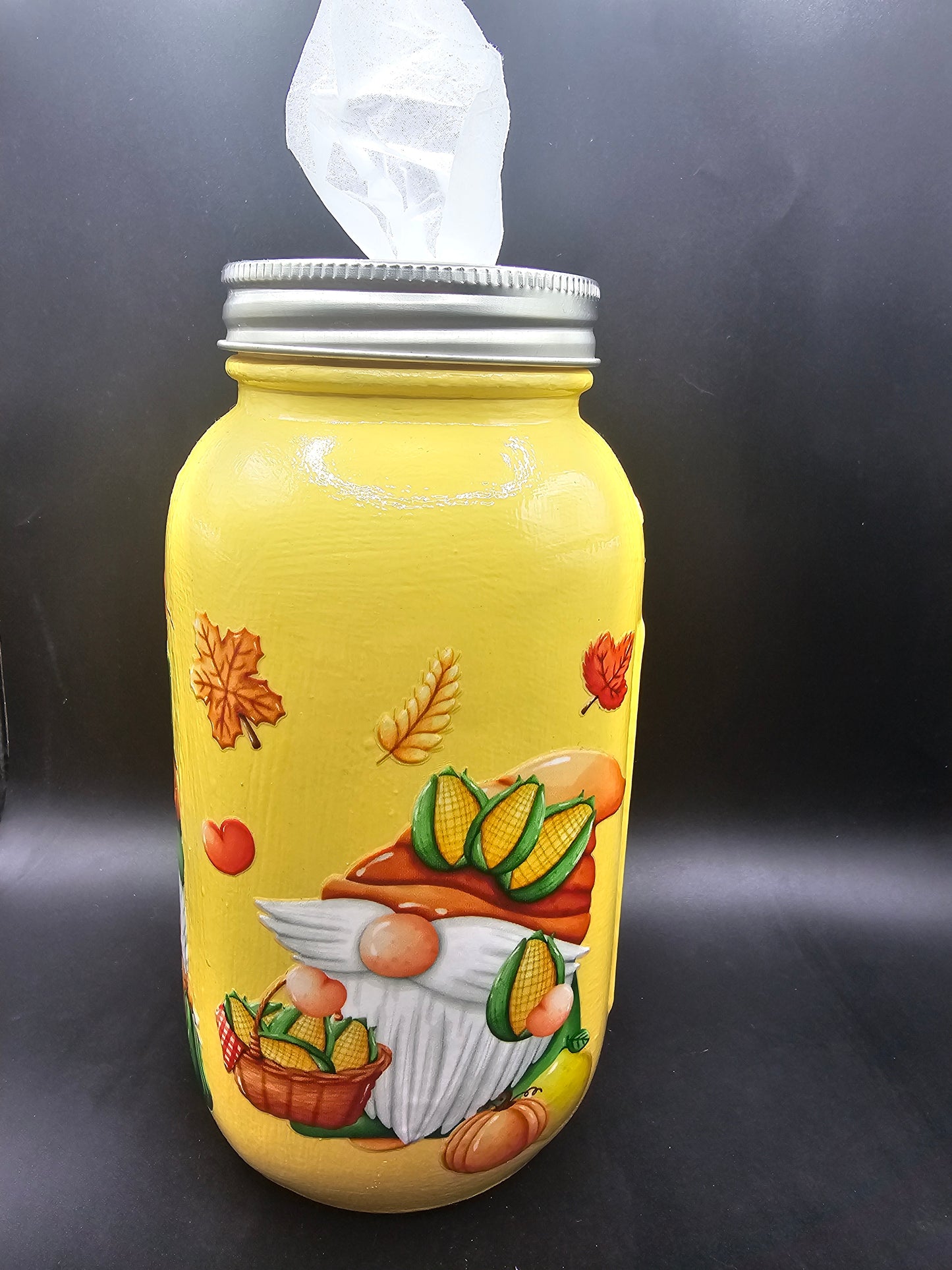 Yellow Gnome Kleenex Jar