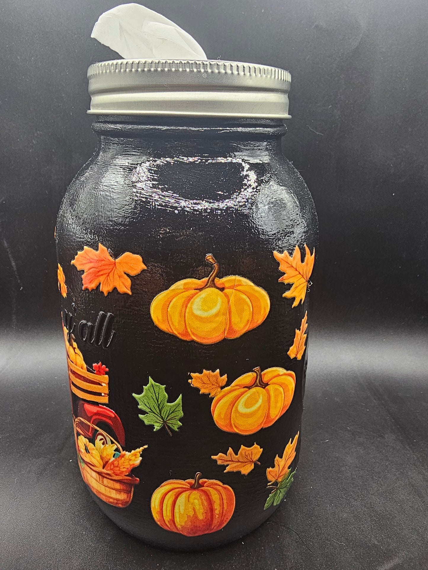 Red Teuck/Happy Fall Yall Kleenex Jar