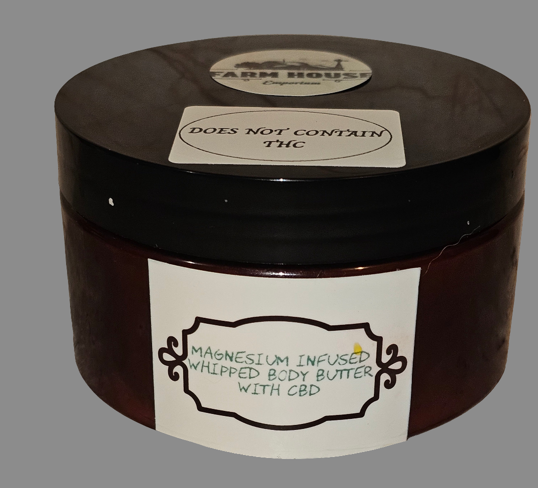 Magnesium Infused Whipped Body Butter with CBD Oil