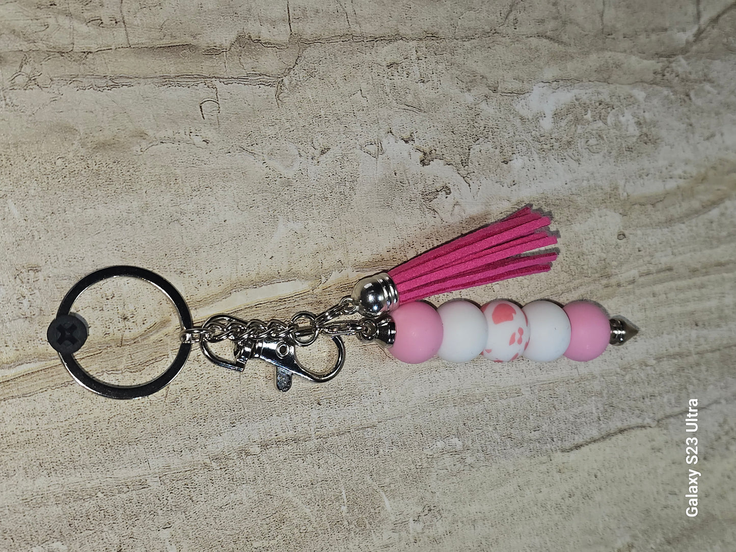 Beaded Bar Keychain