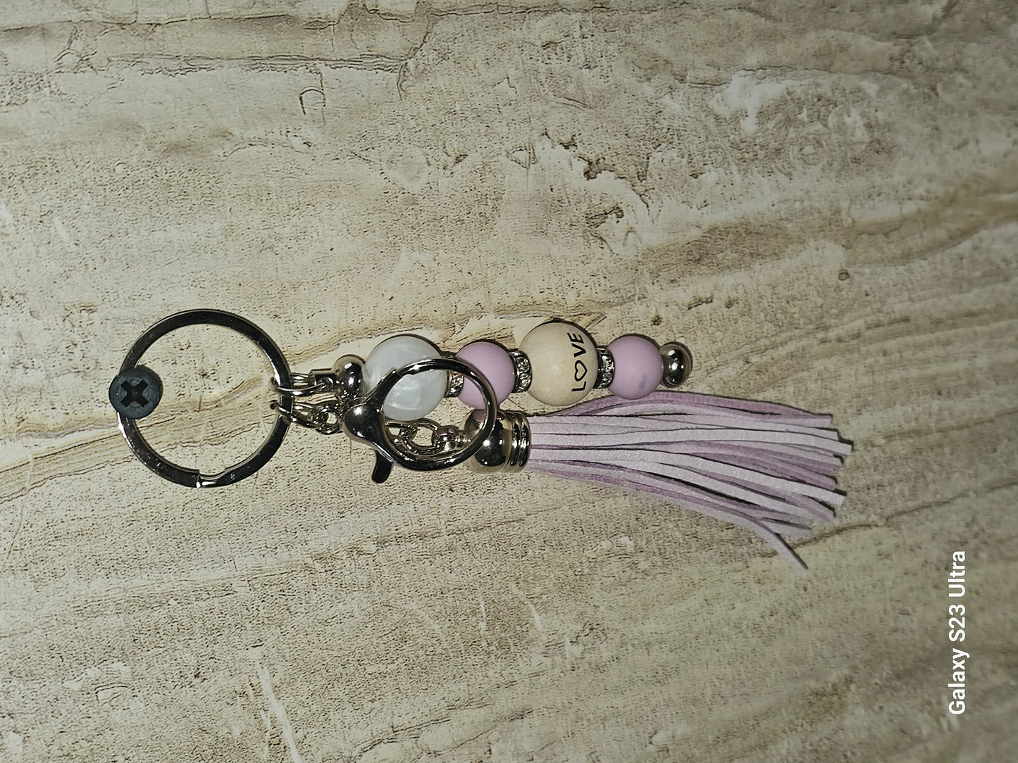 Beaded Bar Keychain
