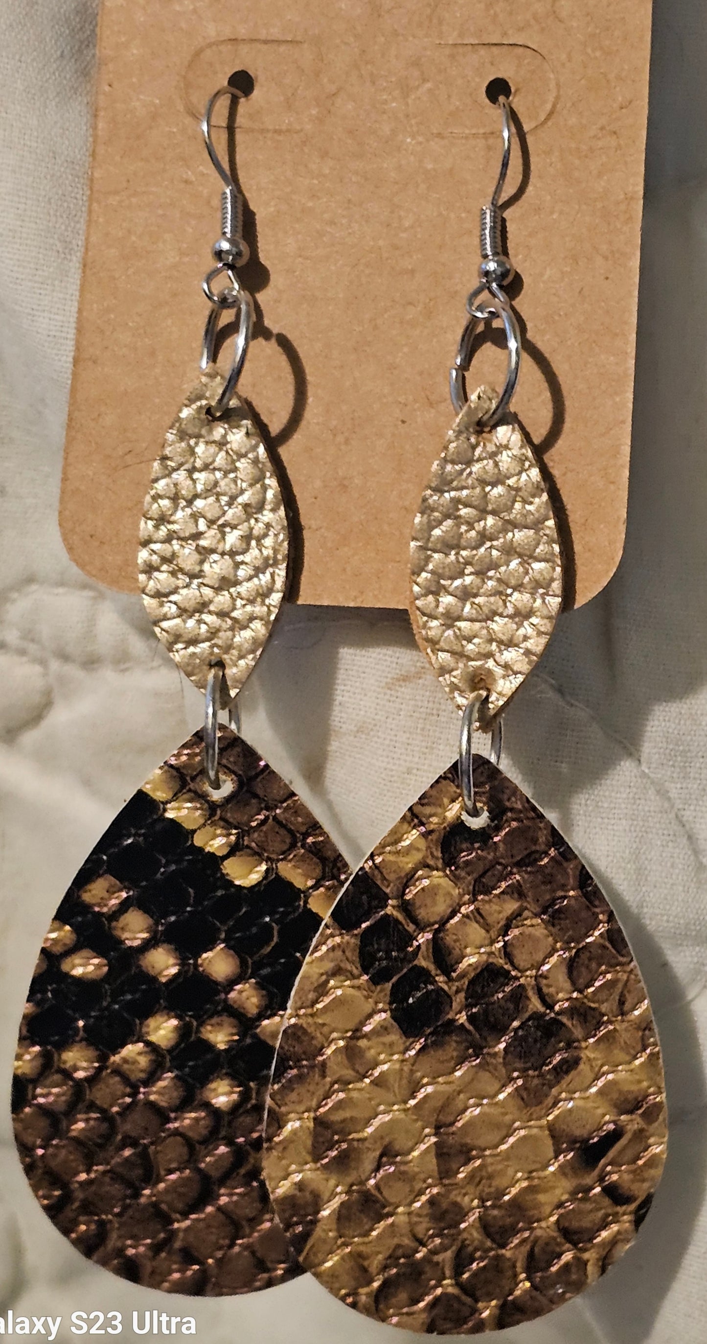 Faux Leather Earrings