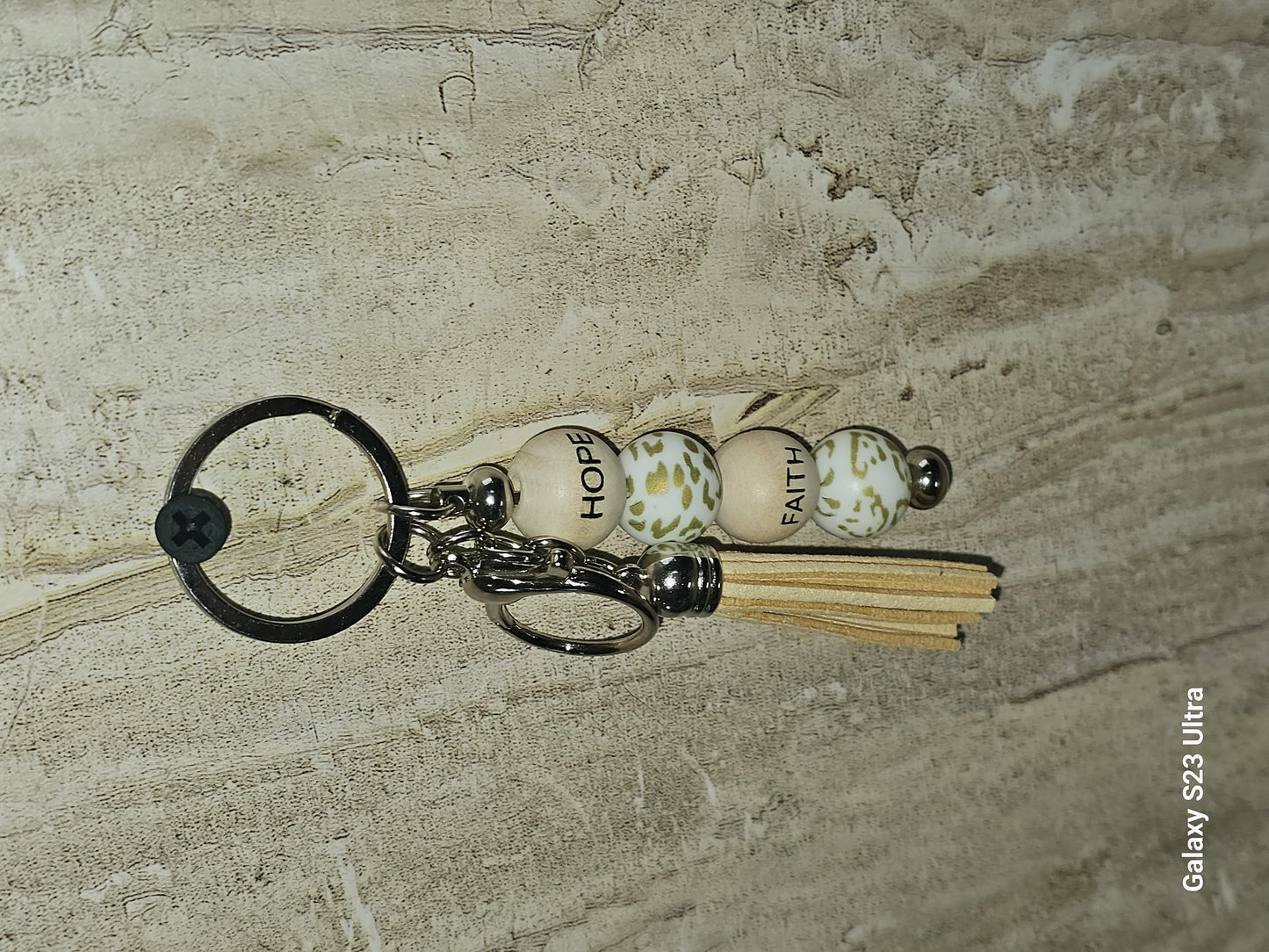 Beaded Bar Keychain