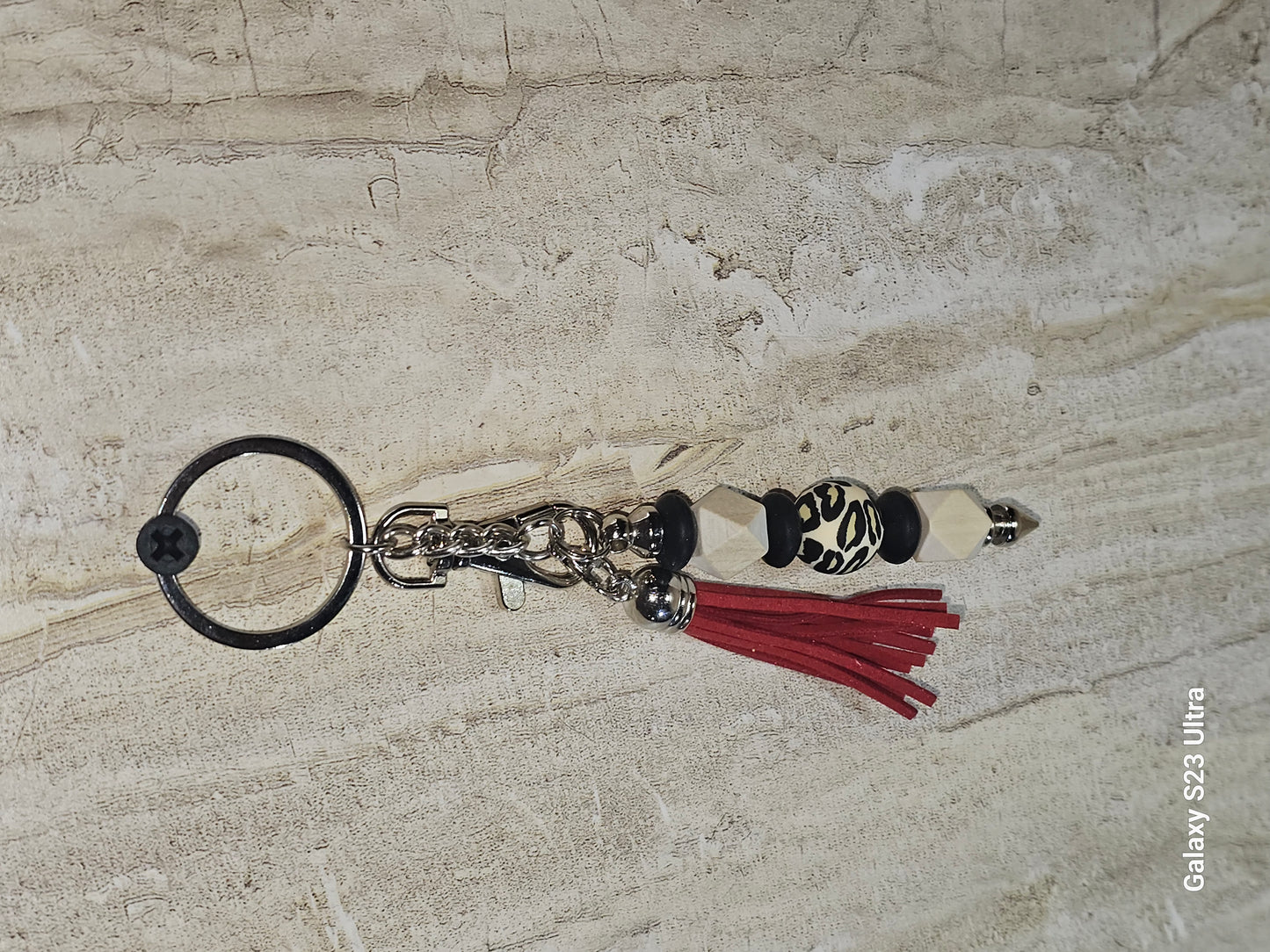 Beaded Bar Keychain
