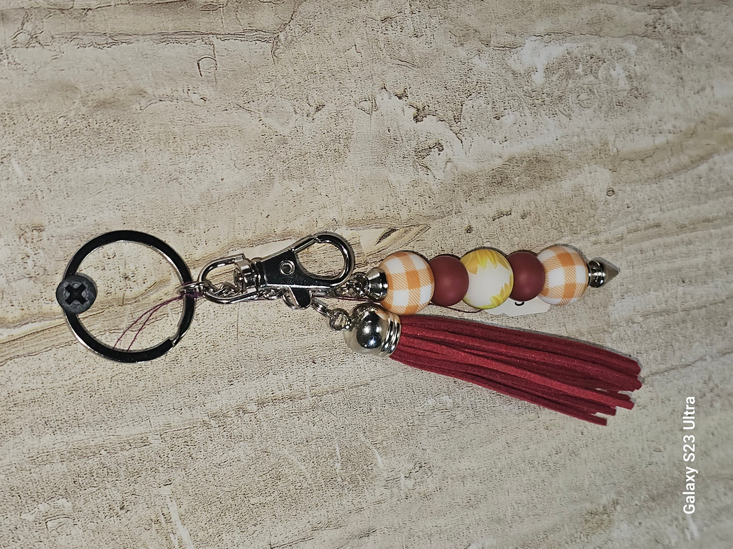 Beaded Bar Keychain