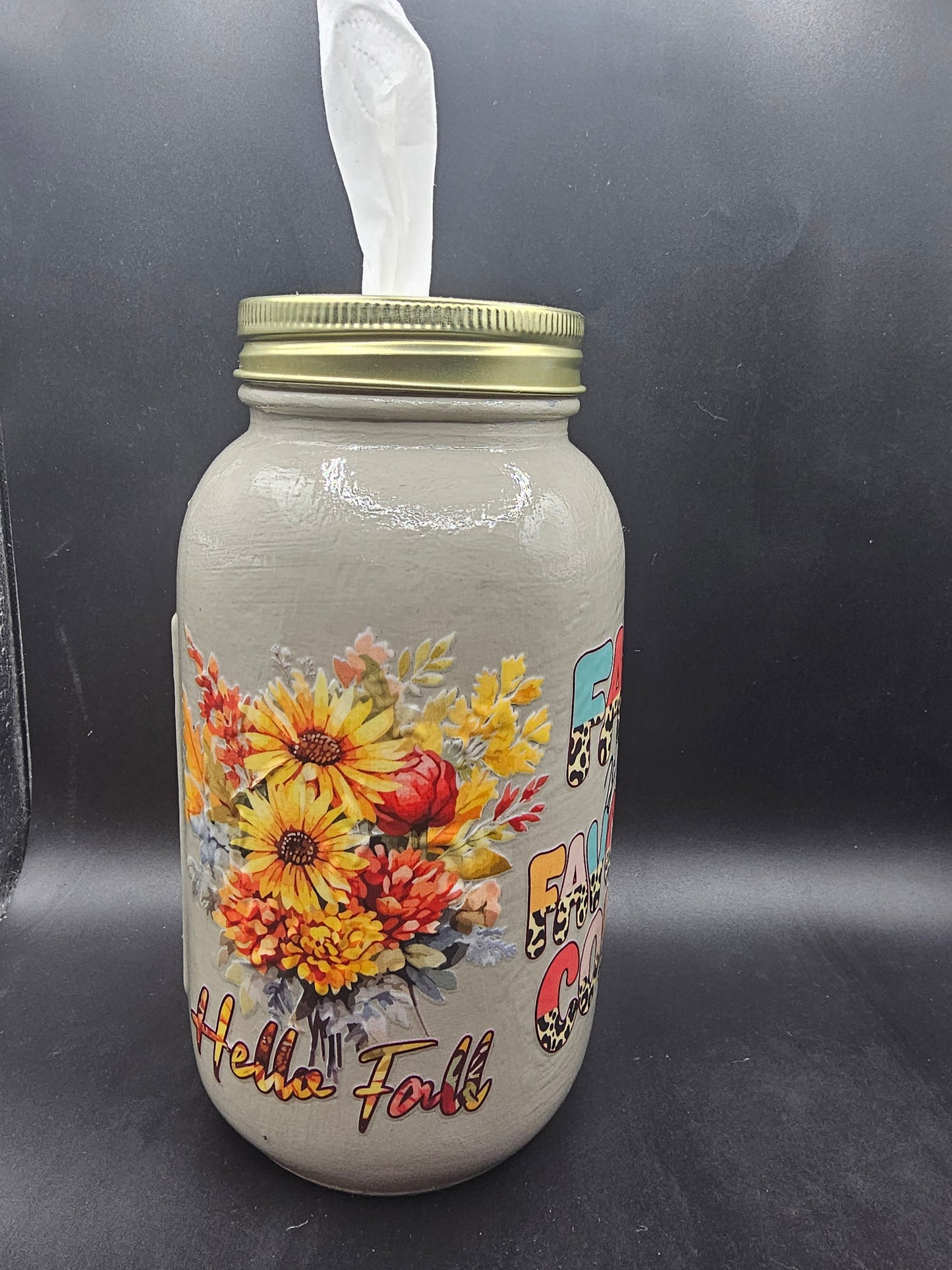 Thanksgiving Kleenex Jar