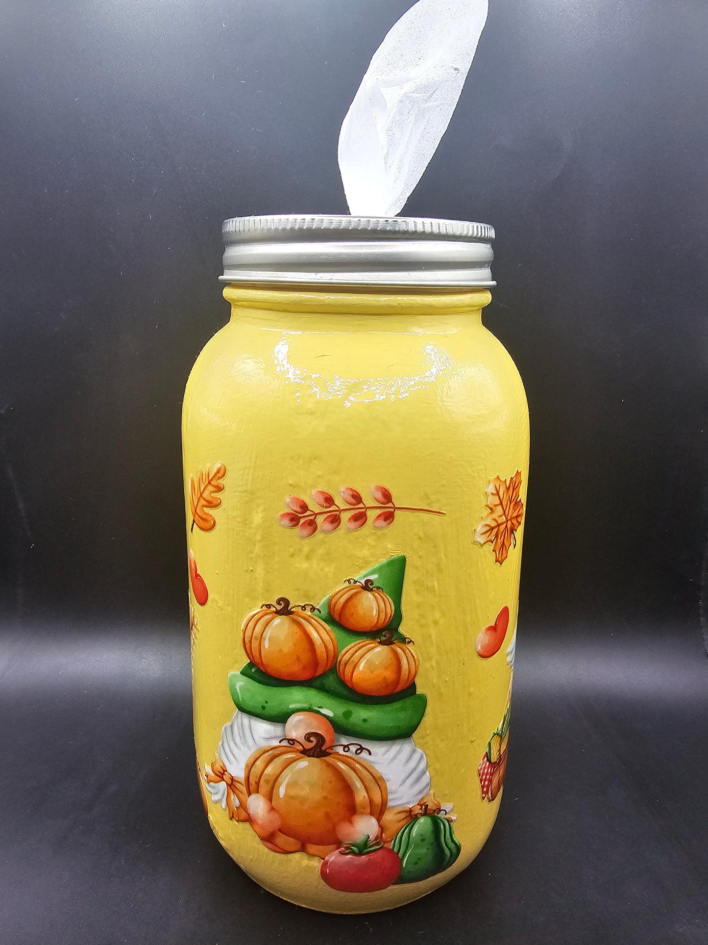 Yellow Gnome Kleenex Jar