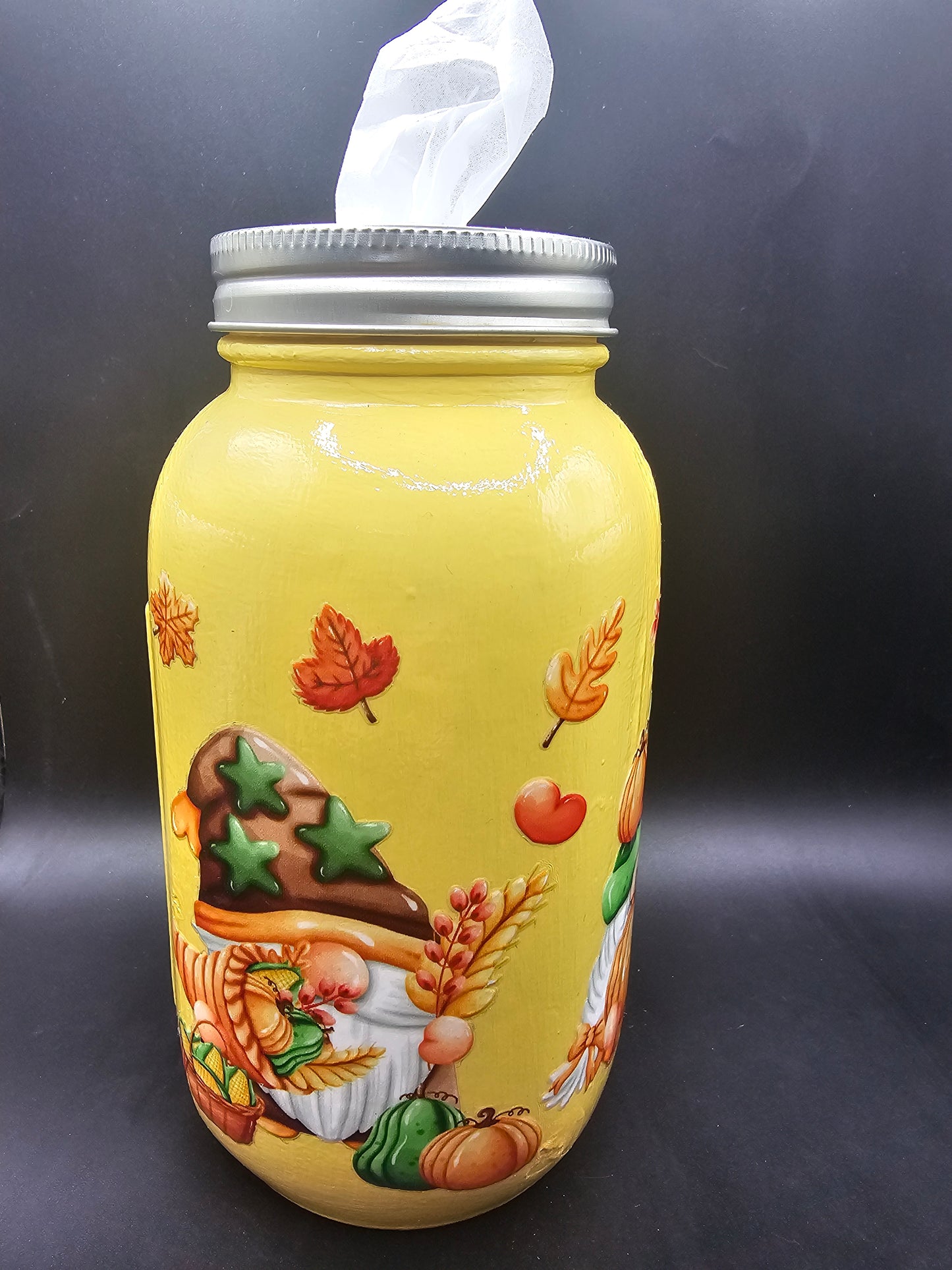 Yellow Gnome Kleenex Jar