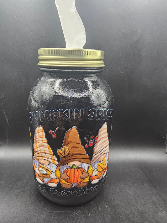 Pumpkin Spice and Everything Nice Gnome Kleenex Jar