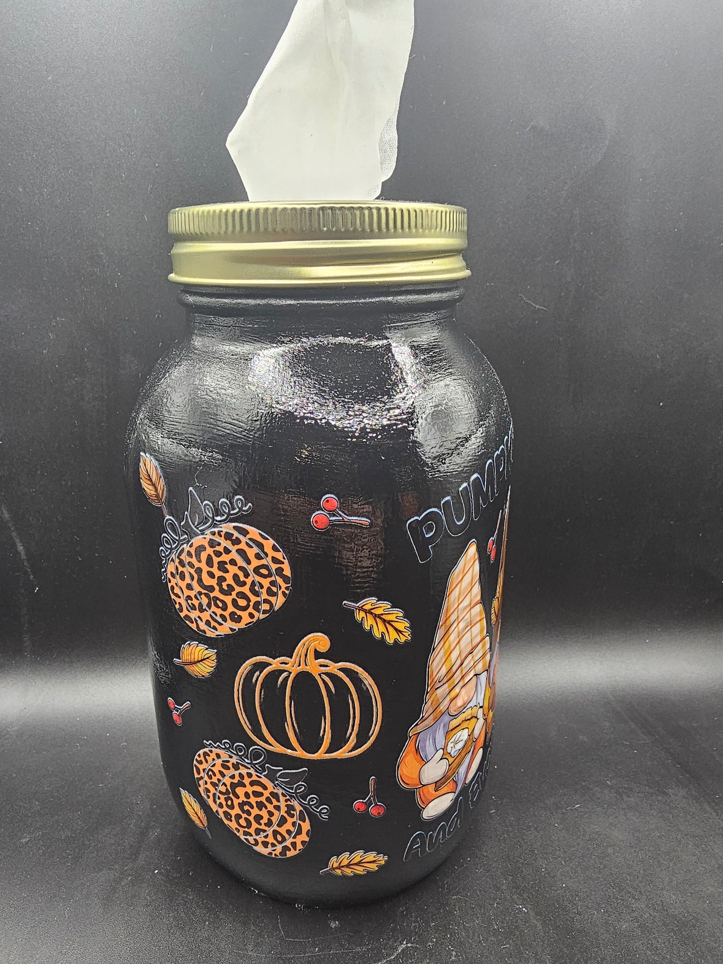 Pumpkin Spice and Everything Nice Gnome Kleenex Jar