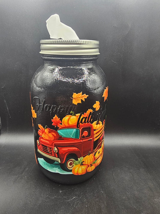Red Teuck/Happy Fall Yall Kleenex Jar