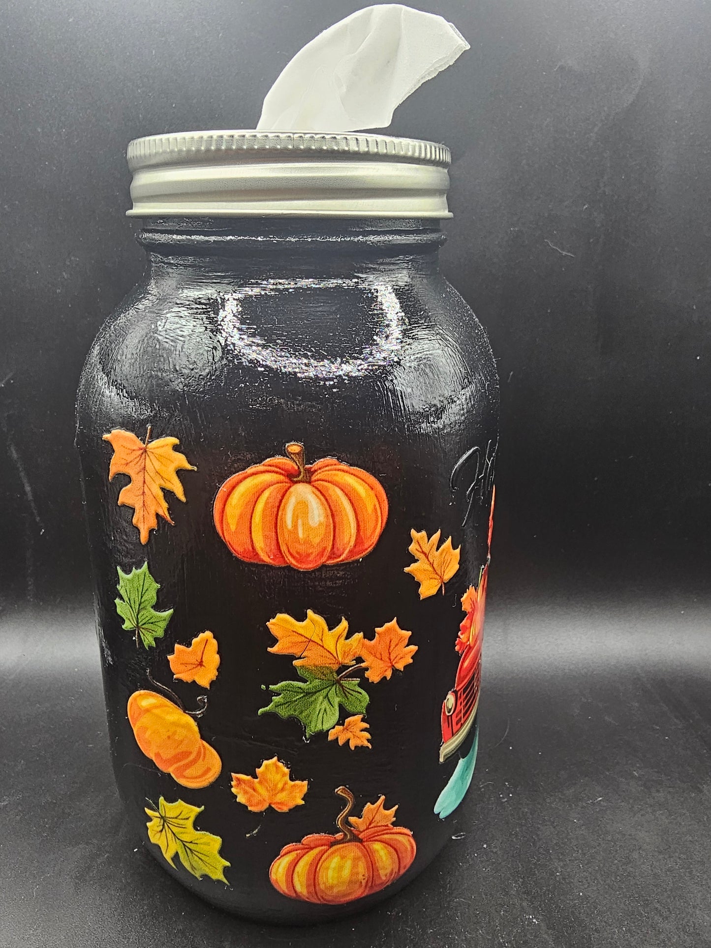 Red Teuck/Happy Fall Yall Kleenex Jar