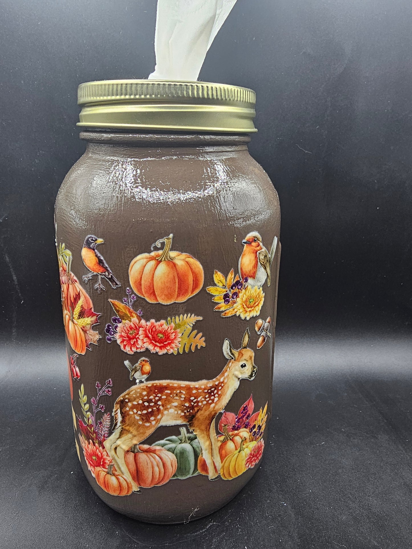 Mason Kleenex Jar Deer