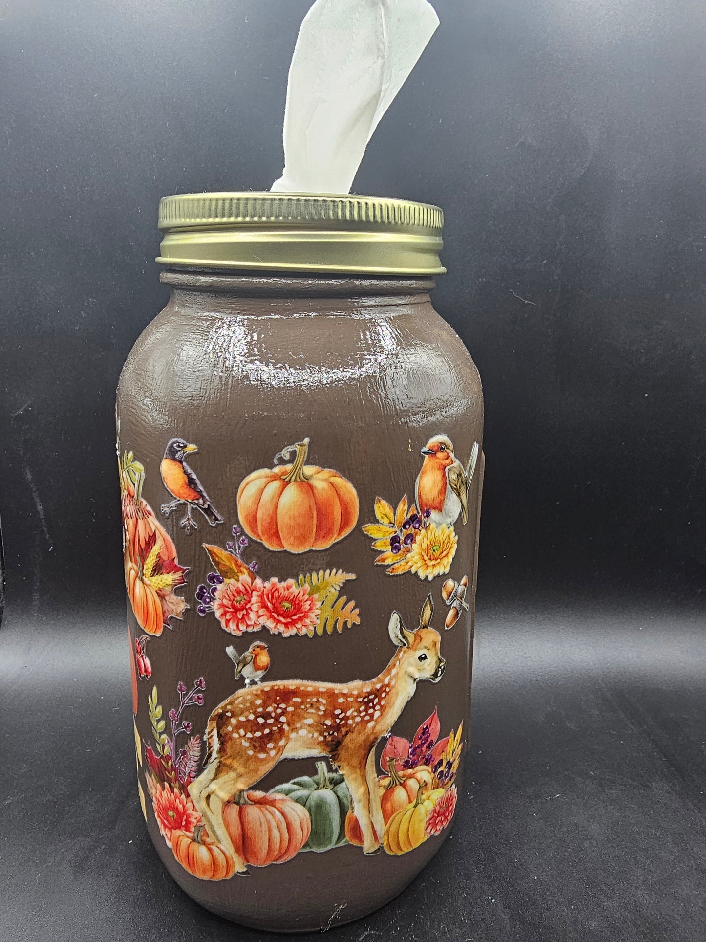 Mason Kleenex Jar Deer
