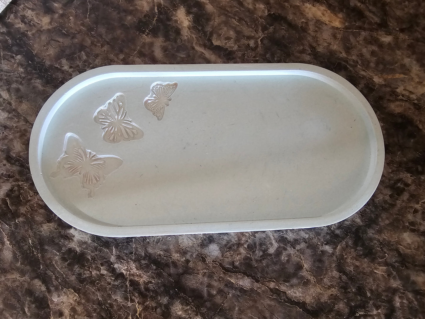 Ceramic Butterfly Engraved Tray