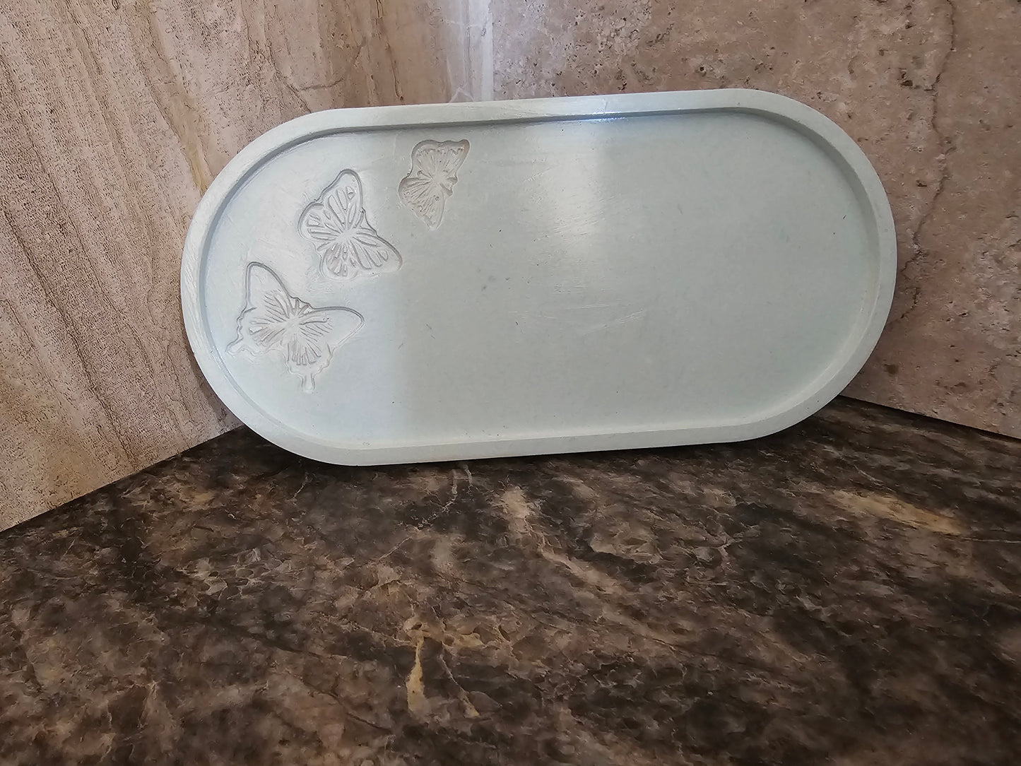 Ceramic Butterfly Engraved Tray