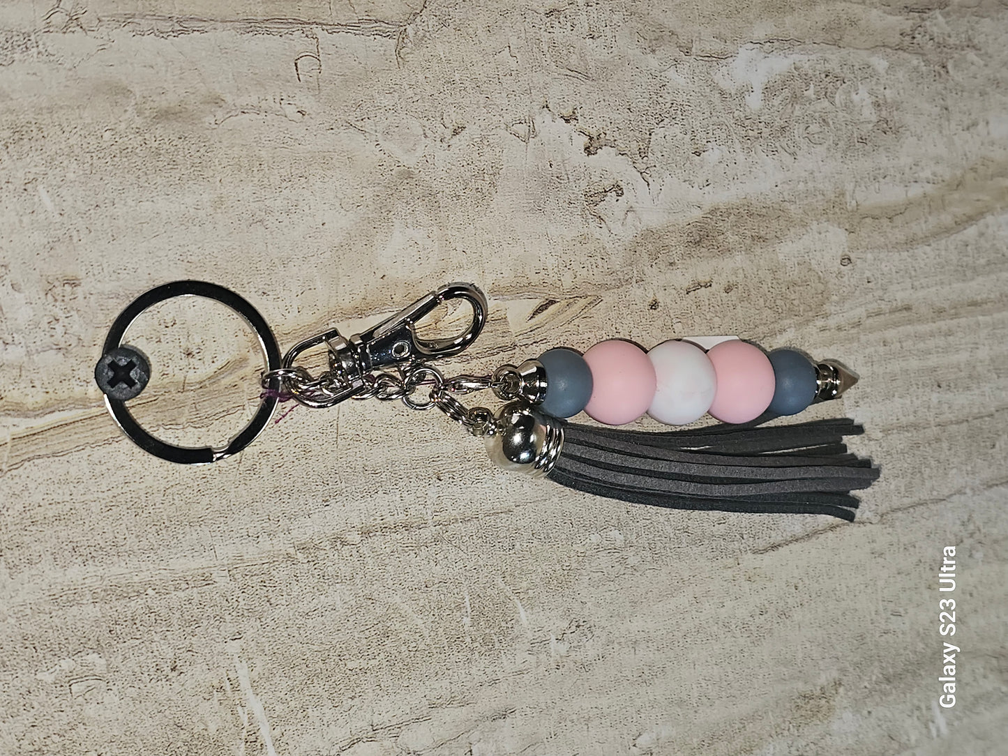Beaded Bar Keychain