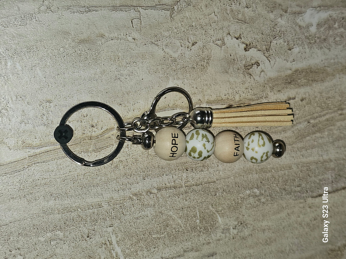 Beaded Bar Keychain
