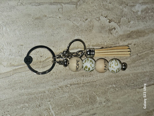 Beaded Bar Keychain