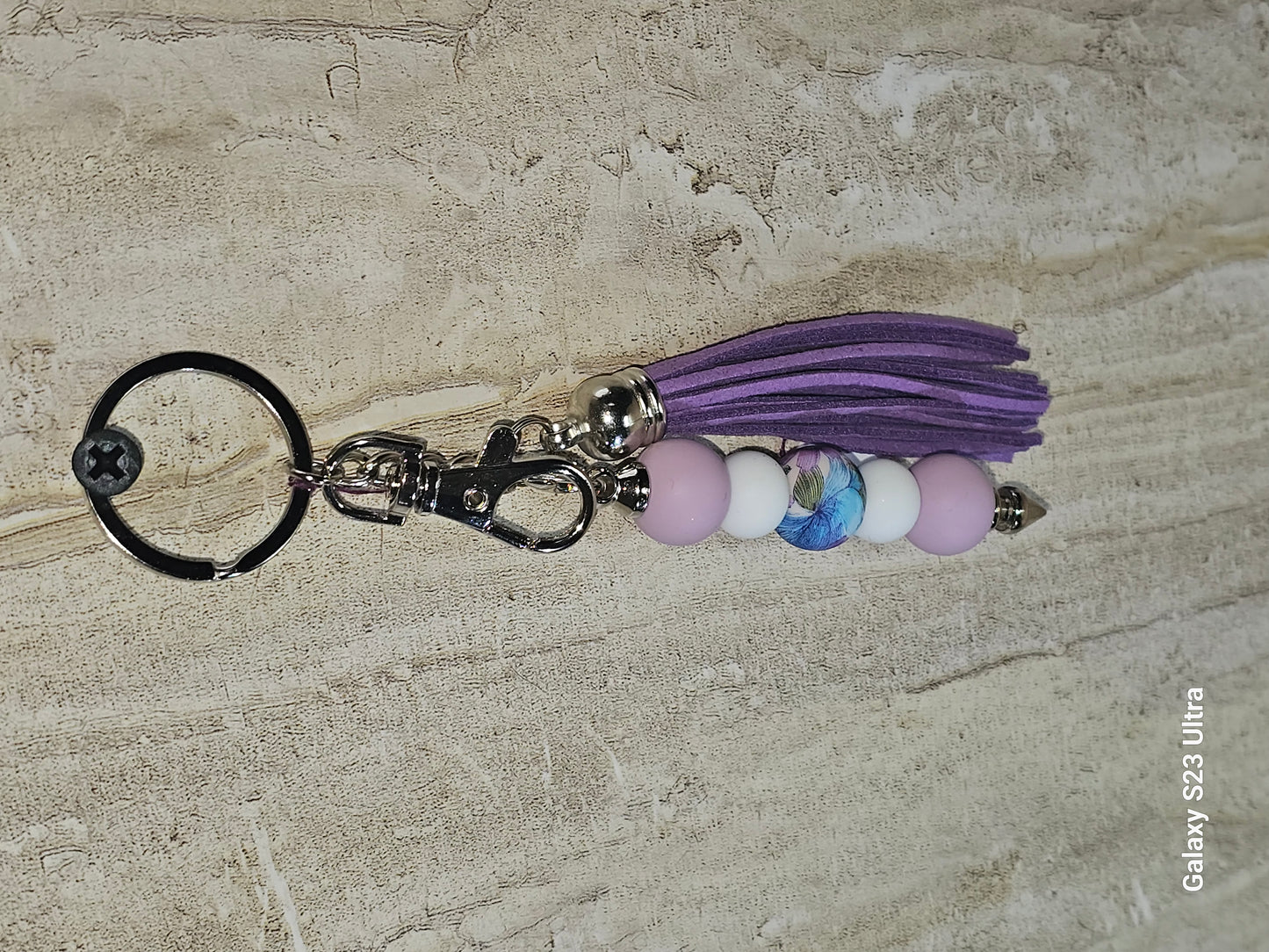 Beaded Bar Keychain