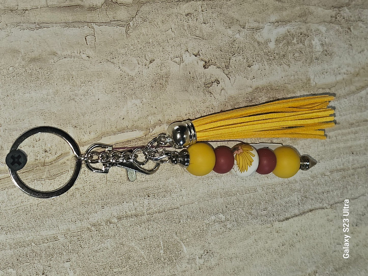 Beaded Bar Keychain