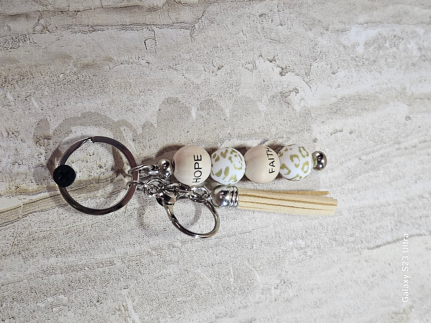 Beaded Bar Keychain