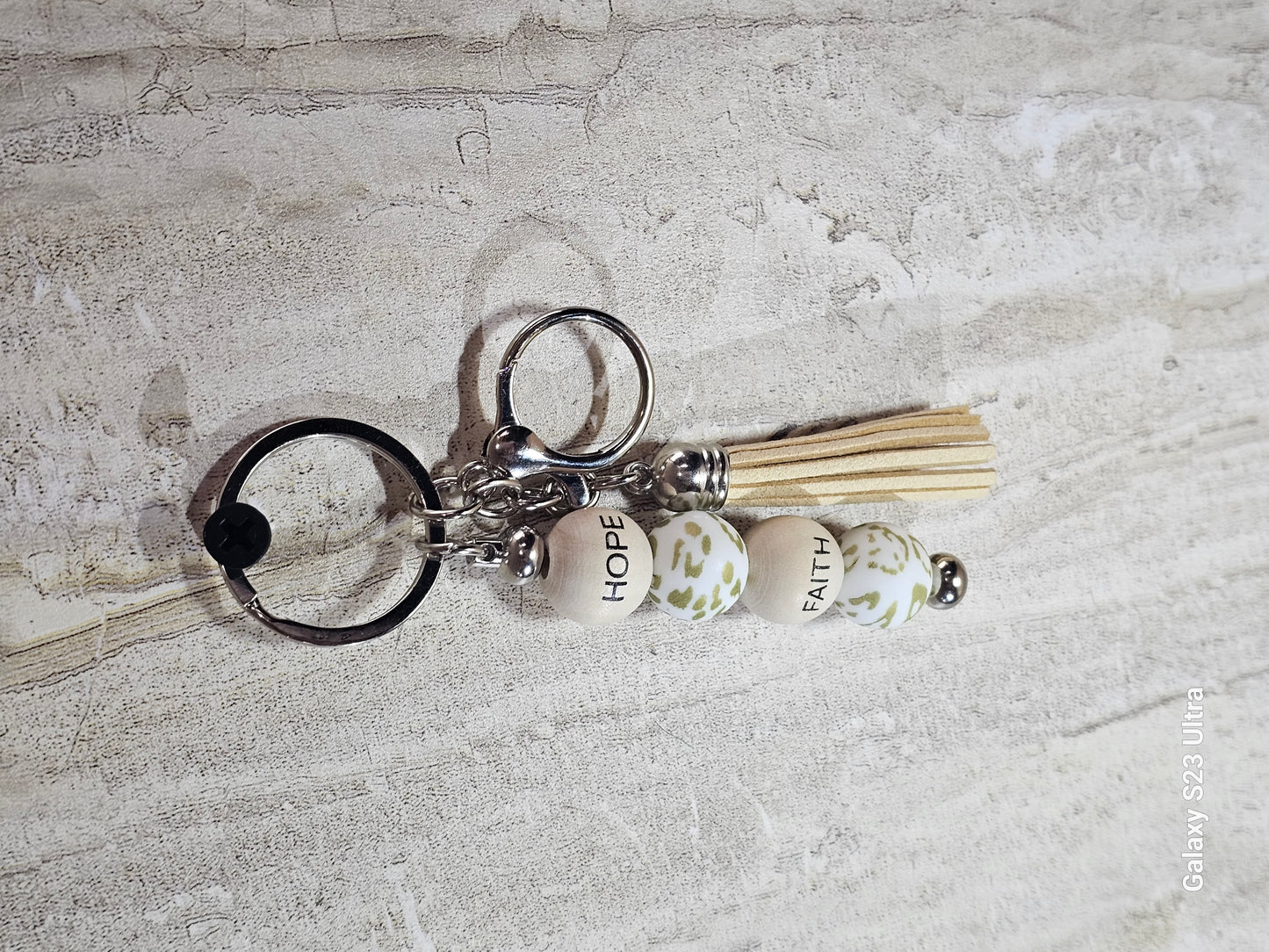 Beaded Bar Keychain