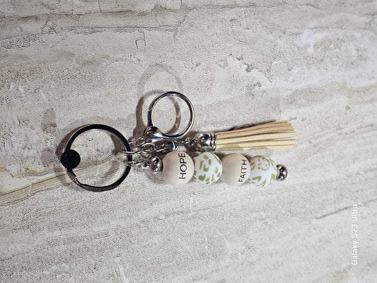 Beaded Bar Keychain