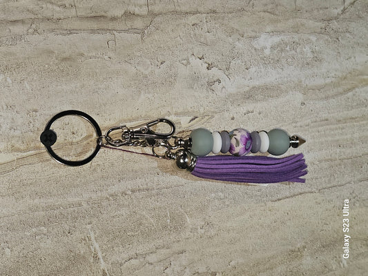 Beaded Bar Keychain