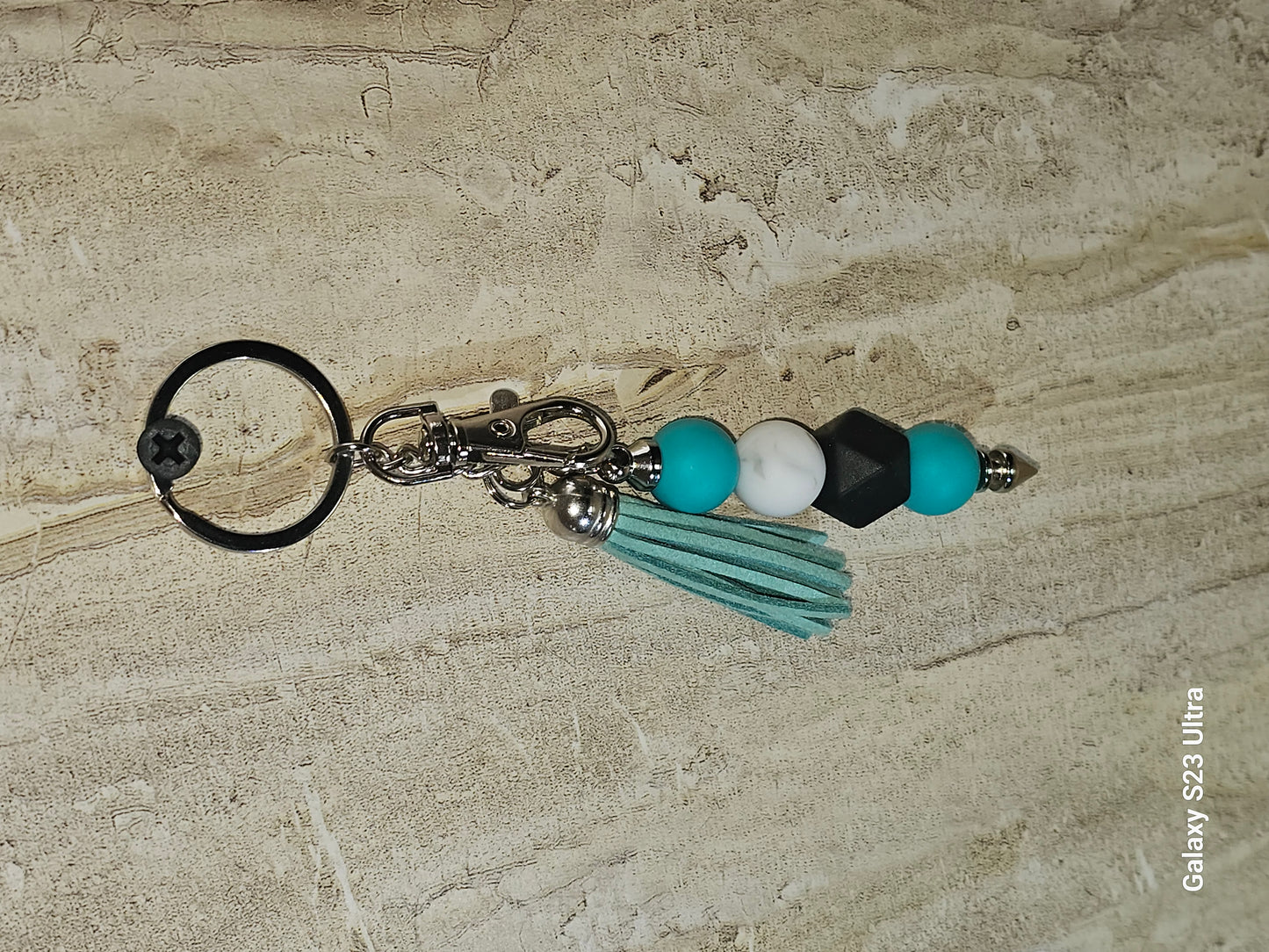 Beaded Bar Keychain