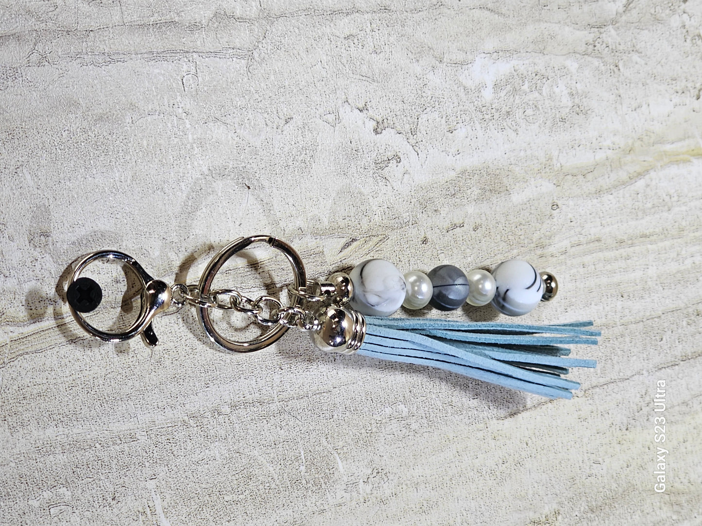 Beaded Bar Keychain