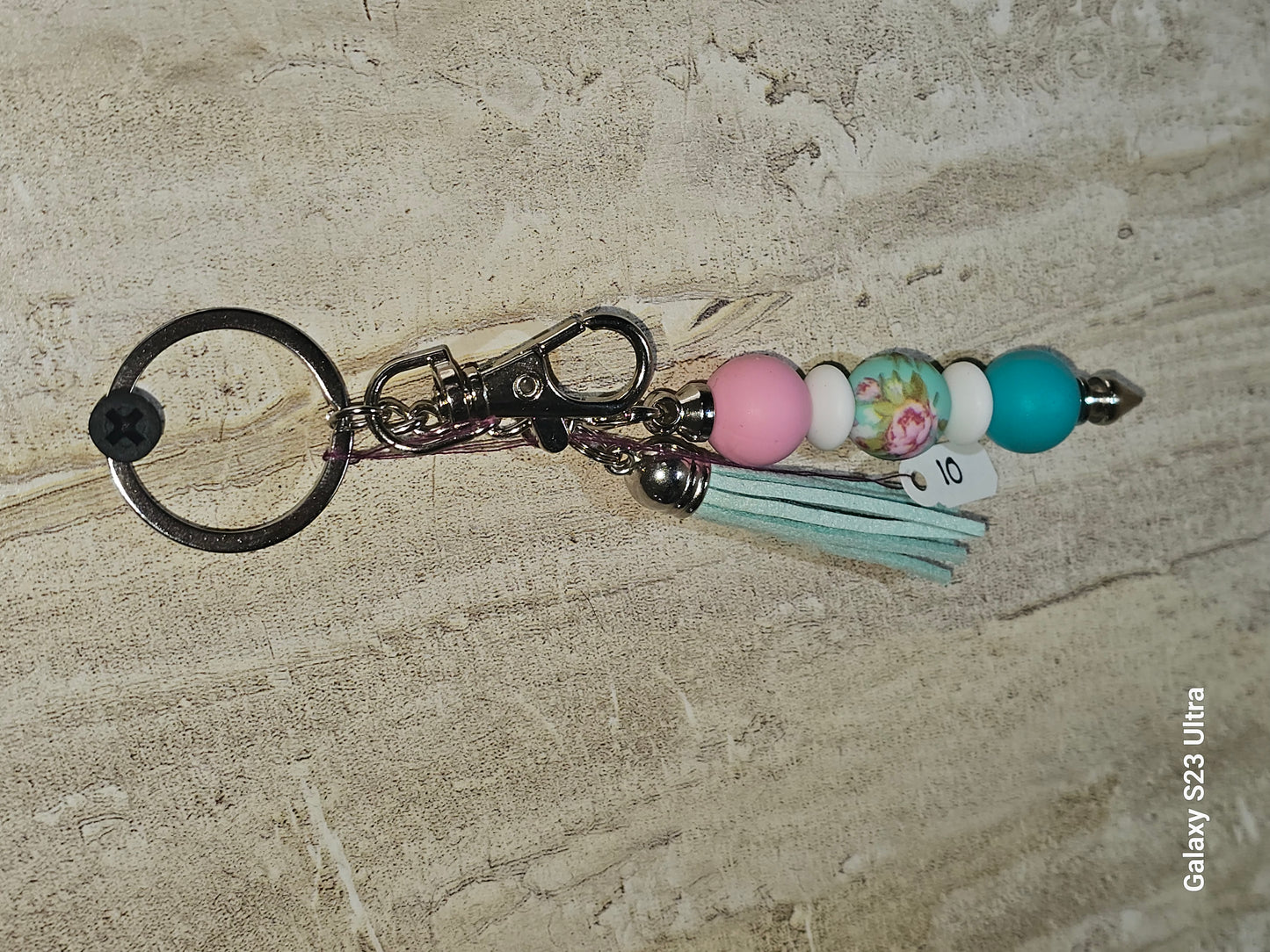 Beaded Bar Keychain