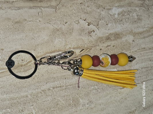 Beaded Bar Keychain