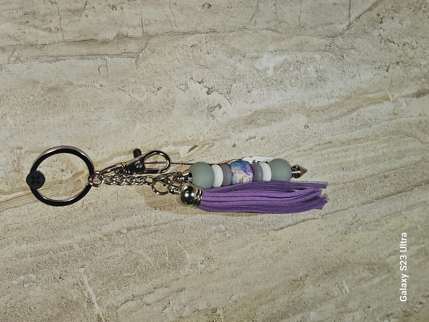 Beaded Bar Keychain