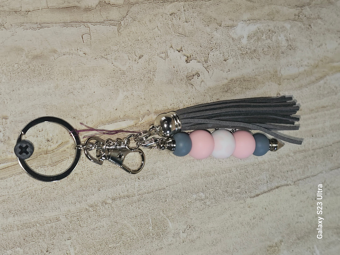Beaded Bar Keychain