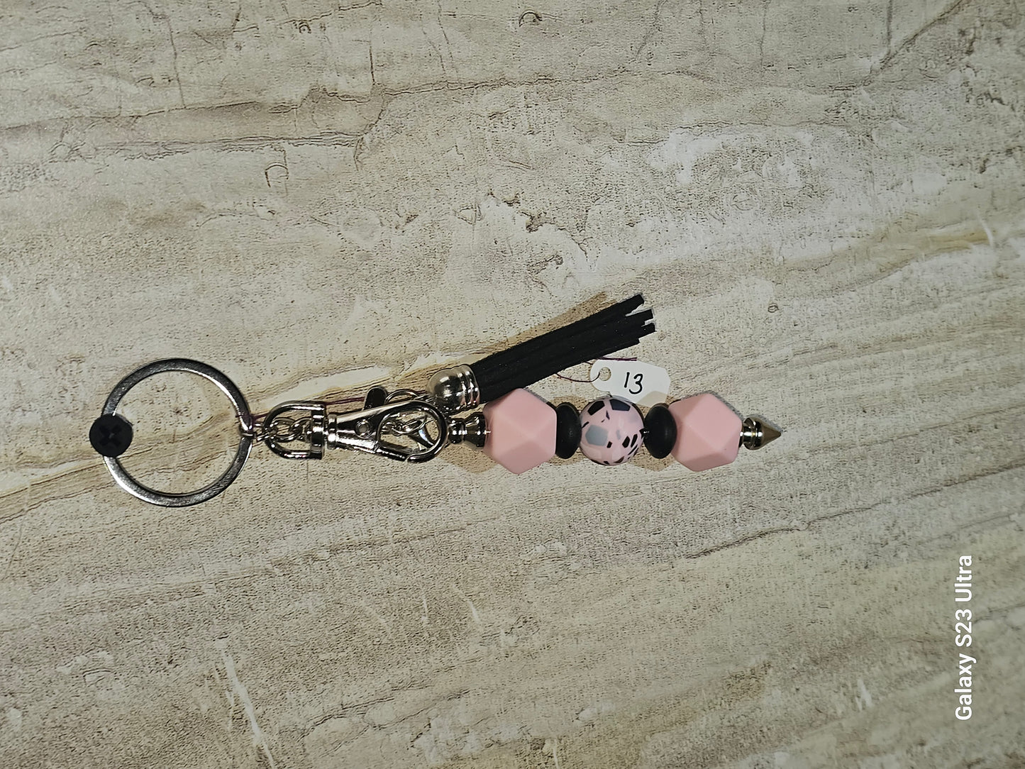 Beaded Bar Keychain