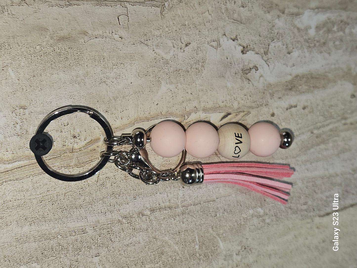 Beaded Bar Keychain