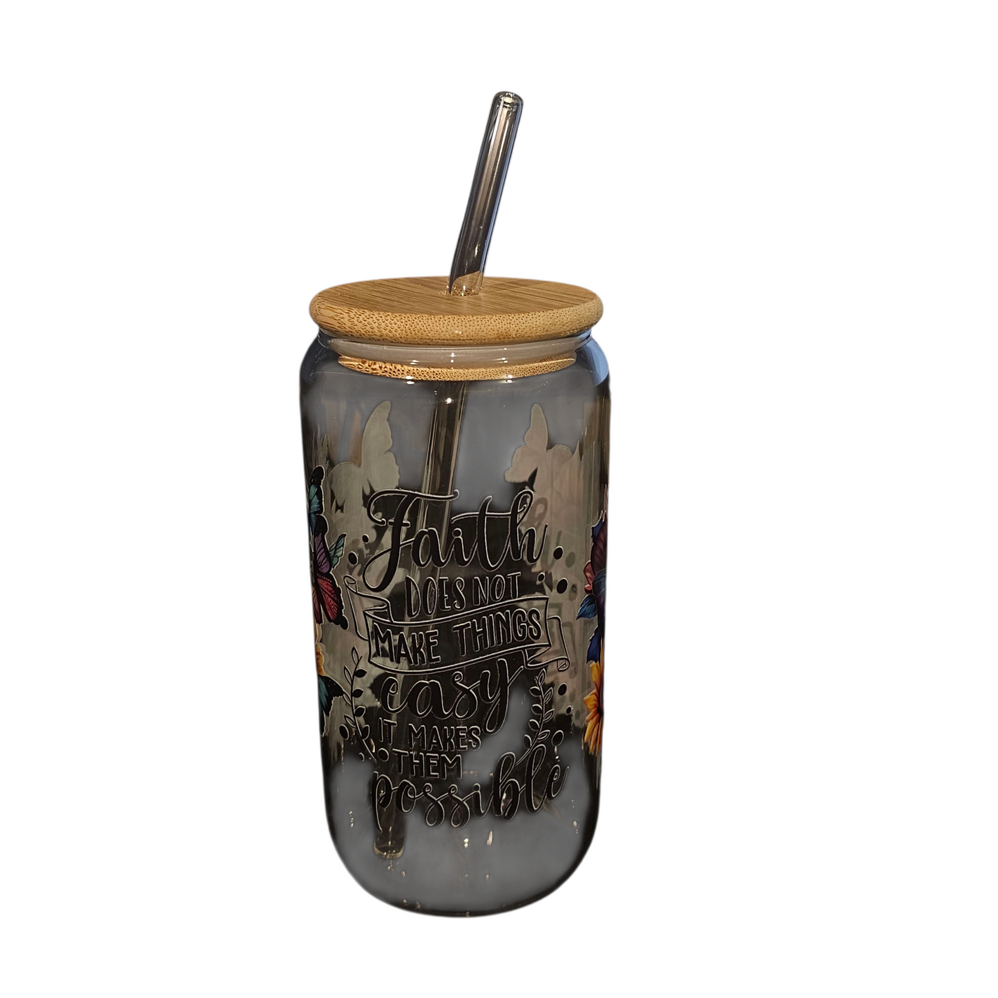 Glass Can "Faith"