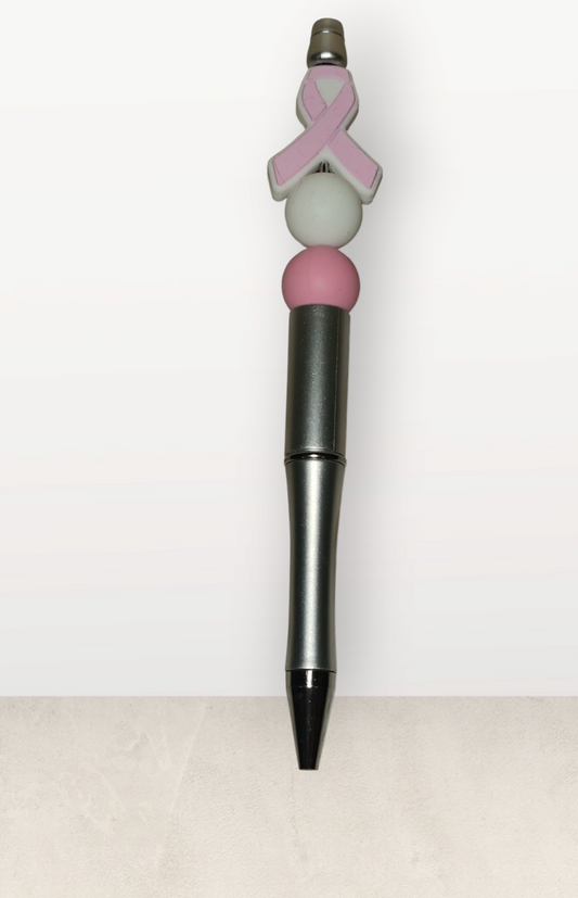 Beaded Fashion Pen - Breast Cancer Awareness