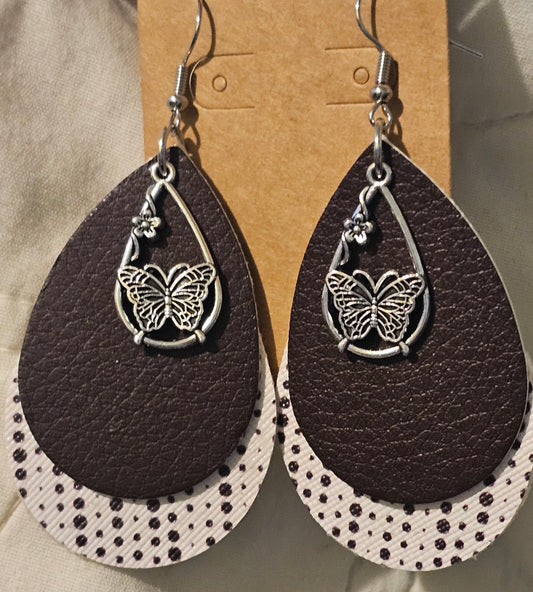 Faux Leather Earrings