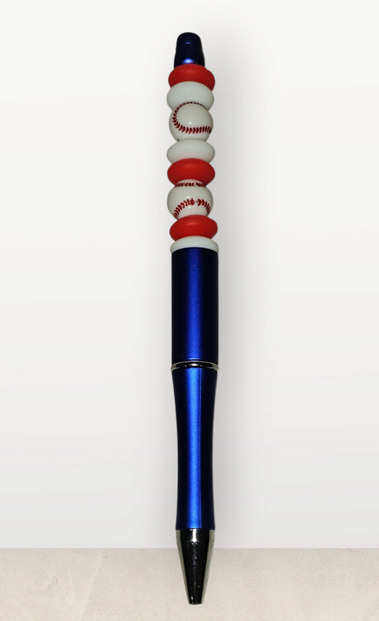 Beaded Fashion Pen-Baseball