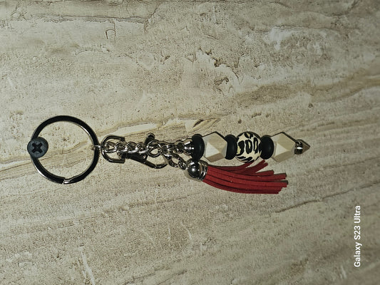 Beaded Bar Keychain