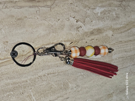 Beaded Bar Keychain